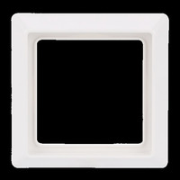 Busch-Jaeger Rahmen einfach für Unterputzmontage, Allwetter 44, Schutzart IP44, Kunststoff, glänzend weiß (glänzend), Retail