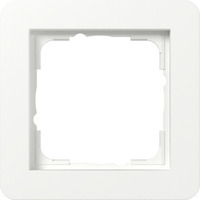 Gira Abdeckrahmen einfach, E1 System, seidenmatt, bruchsicher, Kunststoff, matt weiß (matt), Retail