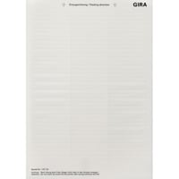 Gira Beschriftungsbogen 62,8 x 6,8 Millimeter Vorgestanzte Beschriftungsbogen aus PET-Folie im DIN A4 Format Retail