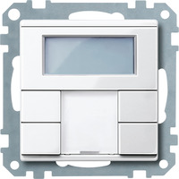 Merten Taster zweifach mit Raumtemperaturregler und Display Typ MEG6212-0319 weiß (glänzend), Retail