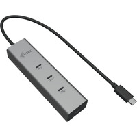 i-tec USB-C Charging Hub silber, Power Delivery, USB-C Video