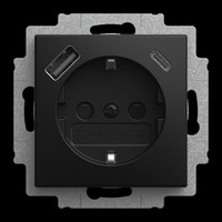 Busch-Jaeger USB Steckdosen Einsatz schwarz, Retail