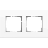 Gira Abdeckrahmen zwei fach, Abdeckung weiß, Retail