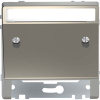 Merten Merten Schrägauslass nickelmet mit Schriftfeld MEG4540-6050, Abdeckung nickel, Retail