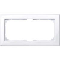 Merten Rahmen 2-fach ohne Mittelsteg weiß (glänzend), Retail