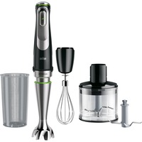 Braun MultiQuick 9 Stabmixer MQ 9135XI schwarz/edelstahl, 1.200 Watt, mit Zerkleinerer und Schneebesen