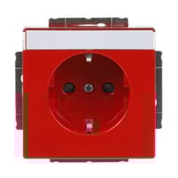 Busch-Jaeger Schutzkontakt Steckdosen Einsatz rot, Retail