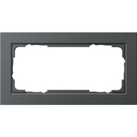 Gira Abdeckrahmen zweifach E2, Abdeckung anthrazit, Retail