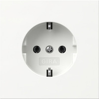 Gira Schutzkontaktsteckdose Typ F 16 Ampere 250 Volt ohne Befestigungskrallen glänzend weiß, Retail