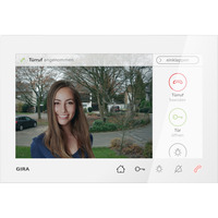Gira Wohnungsstation Video Aufputz 7 Zoll mit TFT-Farbdisplay und Freisprechfunktion weiß (glänzend), Retail