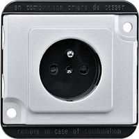 Merten Schutzkontaktsteckdose MEG2500-7060 aluminium, Retail