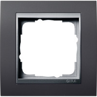 Gira Abdeckrahmen 1-fach mit Aluminium-Zwischenrahmen Event anthrazit, Retail