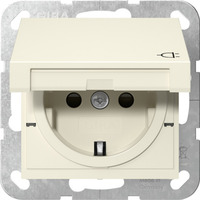 Gira Steckdose Schutzkontakt Typ F 16 Ampere 250 Volt mit Klappdeckel weiß, Retail