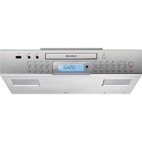 Karcher RA 2050, Kompaktanlage silber, Küchenradio zur Unterbaumontage, CD/MP3-Player, USB