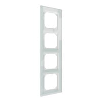 Merten Echtglasrahmen vierfach weiß, Retail