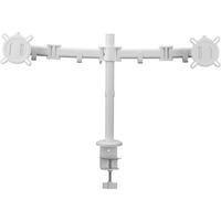 ONE FOR ALL Universal-Doppelmonitorarm DM 2220, Monitorhalterung weiß, für 33 - 81cm (13" - 32") Monitore