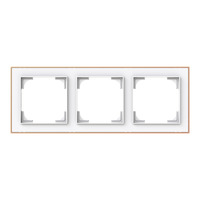 Busch-Jaeger Rahmen drei-fach mit Dekorring gold, Retail