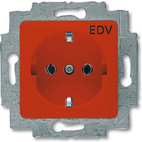 Busch-Jaeger Schutzkontakt Steckdosen Einsatz 20 EUC/DV-217-101 rot, Retail