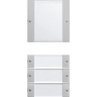 Gira Wippenset vierfach mit Beschriftungsfeld lackiert matt grau, Retail