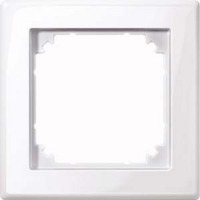 Merten Rahmen einfach, Thermoplast brillant, antibakteriell, glänzend, Typ 478125 weiß (glänzend), Retail