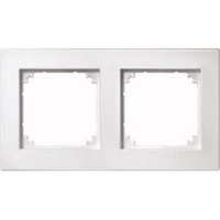 Merten Rahmen zweifach waagerecht und senkrecht Montage Typ 486219 aus Thermoplast weiß (matt), Retail