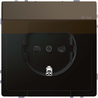 Merten Schutzkontaktsteckdose mit Klappdeckel bronze, Retail