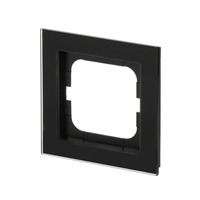 Busch-Jaeger Abdeckrahmen 1-fach, Abdeckung schwarz, Retail