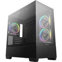 DeepCool CG380 3F, Tower-Gehäuse schwarz, Temepered Glass x 2