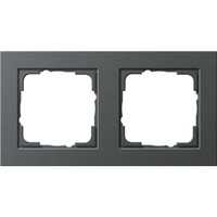 Gira Abdeckrahmen 2-fach E2 System 55 anthrazit Kunststoff Thermoplast IP20 anthrazit, Retail