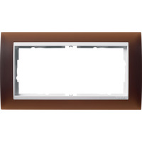 Gira Abdeckrahmen 2-fach ohne Mittelsteg für rws Event, Abdeckung dunkelbraun, Retail