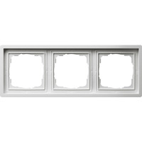 Gira Rahmen 3-fach Flächenschalter glänzend weiß (glänzend), Retail