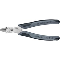 KNIPEX Electronic-Super-Knips 7803140 ESD, Elektronik-Zange grau, mit Öffnungsfeder