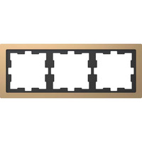 Merten Rahmen drei fach Champagnermetallic D-Life Metall System Design MEG4030-6551 champagner, Retail