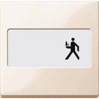 Merten Wippe mit Schriftfeld, einteilige Wippe, geeignet für Schalter und Taster, Typ 432344 weiß (glänzend), Retail