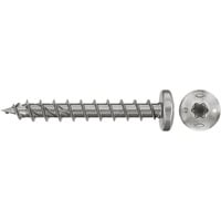 fischer Spanplattenschraube PowerFast II 5,0x50 Halbrundkopf TX 50 Stück, mit Vollgewinde, Edelstahl A2