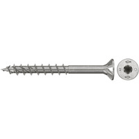 fischer Spanplattenschraube PowerFast II 5,0x70 Senkkopf TX 100 Stück, mit Teilgewinde, Edelstahl A2