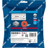 Bosch Professional X-LOCK Expert R782 Prisma Ceramic Fiberschleifscheibe, Ø 125mm, K120 5 Stück, Bohrung 22,23mm