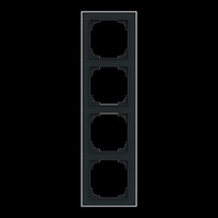 Busch-Jaeger Rahmen vierfach mit Dekorring chrom, Retail