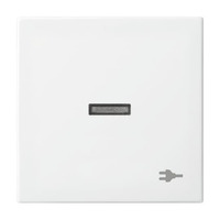 Busch-Jaeger Wippe mit Aufdruck mit kleiner transparenter Kalotte mit Symbol Stecker Retail