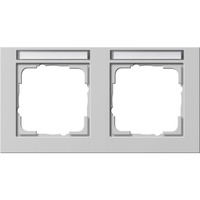 Gira Abdeckrahmen 2-fach, Abdeckung grau, Retail