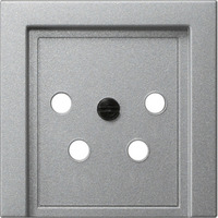 Gira Abdeckung für KPN-Anschlussdose 4-polig, Zentralplatte aluminium, Retail