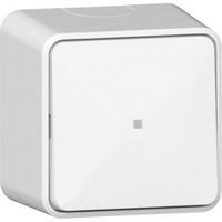 Gira Wipp-Kontrollschalter Aus-Wechselschalter mit Montageplatte weiß, Retail