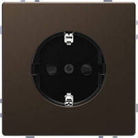 Merten Schutzkontaktsteckdose mit Schraub-Liftklemmen bronze, Retail