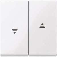 Merten Wippe für Schalter und Taster, zweiteilige Wippe, mit Symbol "Pfeile", glänzend aluminium, Retail