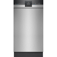Siemens SR43ES24ME iQ300 , Spülmaschine edelstahl (gebürstet)/schwarz, 45 cm, Home Connect