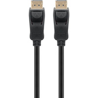 goobay Kabel DisplayPort Stecker > DisplayPort Stecker, 10K / 30Hz schwarz, 5 Meter, 54 Gbit/s, DisplayPort 2.0 / 2.1
