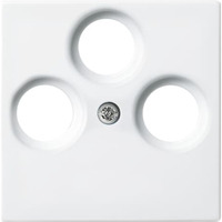 Busch-Jaeger Abdeckung Antennendose mit drei Anschlüssen Radio, Fernsehen, Satellit, Unterputz, glänzend weiß (glänzend), Retail