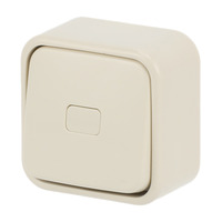 Busch-Jaeger Wechselschalter Aufputz mit Wippe und Kontrollbeleuchtung weiß, Retail