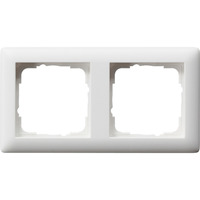 Gira Abdeckrahmen 2-fach, bruchsicher, Standard 55, seidenmatt, matt, Kunststoff, Thermoplast weiß (matt), Retail