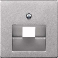 Merten Zentralplatte Aluminium für Universal-Anschluss-Einsatz, Typ 298360, Unterputzmontage aluminium, Retail